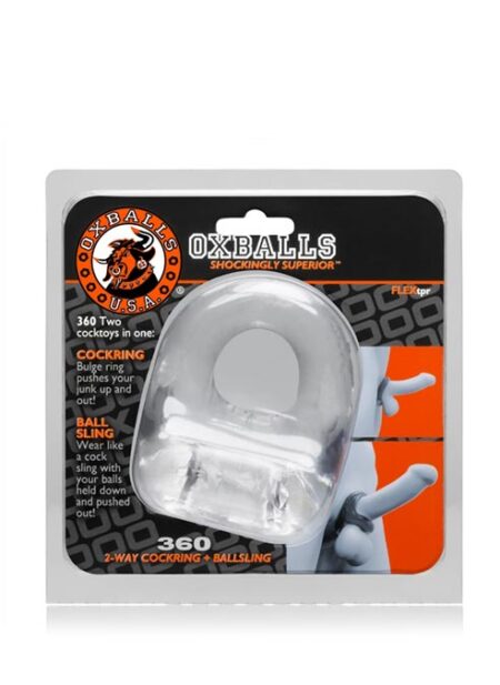 Oxballs 360 Cock Ring And Ball Sling TPR Clear