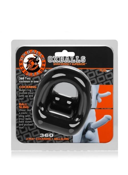 Oxballs 360 Cock Ring And Ball Sling TPR Clear