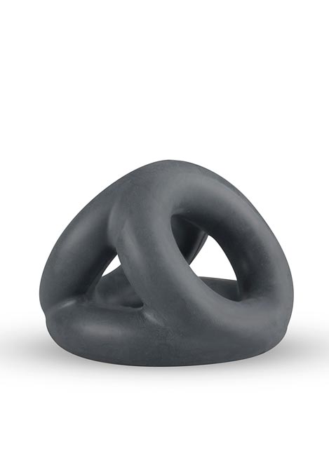 Boners Liquid Silicone Triple Cock Ring Grey