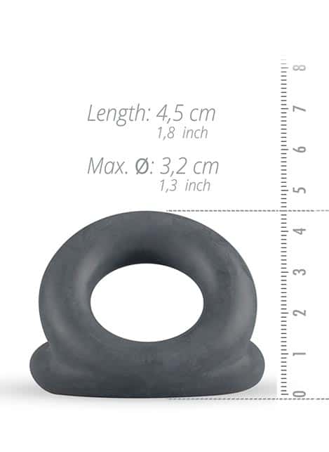 Boners Liquid Silicone Triple Cock Ring Grey
