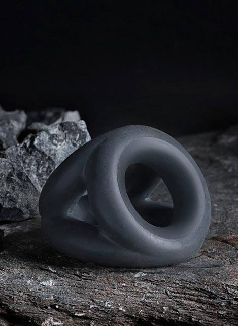 Boners Liquid Silicone Triple Cock Ring Grey