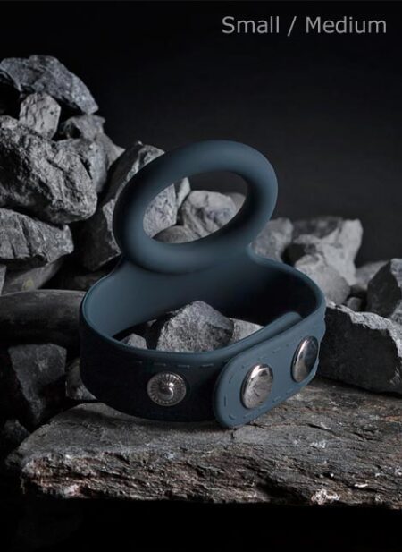 Boners Silicone Cock Ring & Ball Strap Grey Large