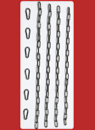 UK Red Zinc Plated Chain Set