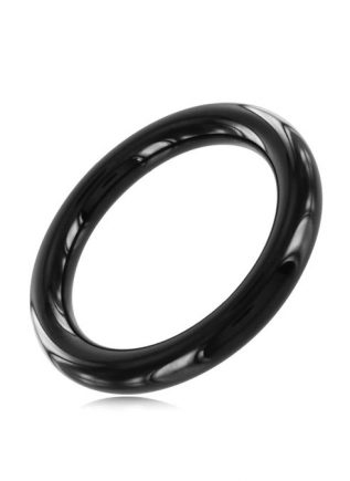 Black Label Black Line Stainless Steel Cock Ring Black 40 mm