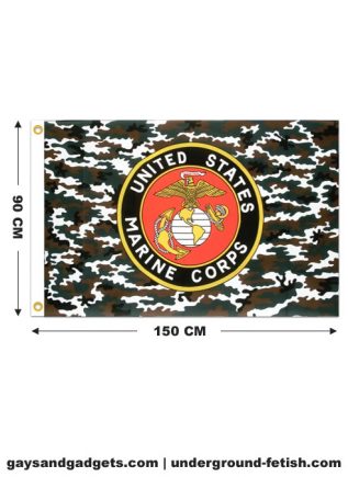 Flag US Marine Corps Camo Printed 90 x 150 cm