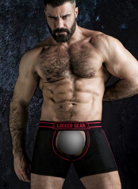 Locker Gear Short Chaps Red Medium