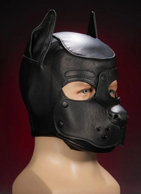 Mr. S Leather K9 Pup Hood Black Medium