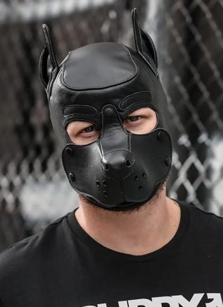Mr. S Leather K9 Pup Hood Black Medium
