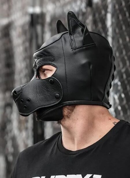 Mr. S Leather K9 Pup Hood Black Medium