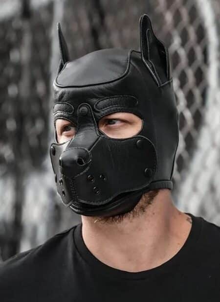 Mr. S Leather K9 Pup Hood Black Medium