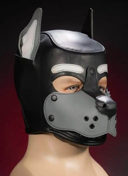 Mr. S Leather K9 Pup Hood Grey Large