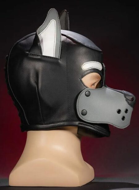 Mr. S Leather K9 Pup Hood Grey Large