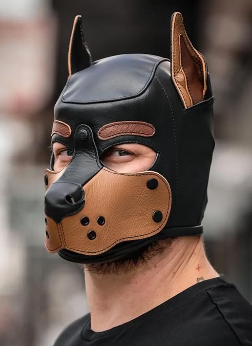Mr. S Leather K9 Pup Hood Tan ⋆ Underground Fetish. 