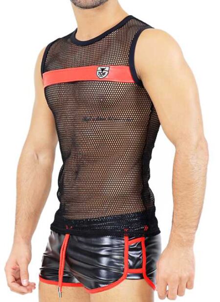 ToF Paris Spartacus Tank Top Black/Red Large