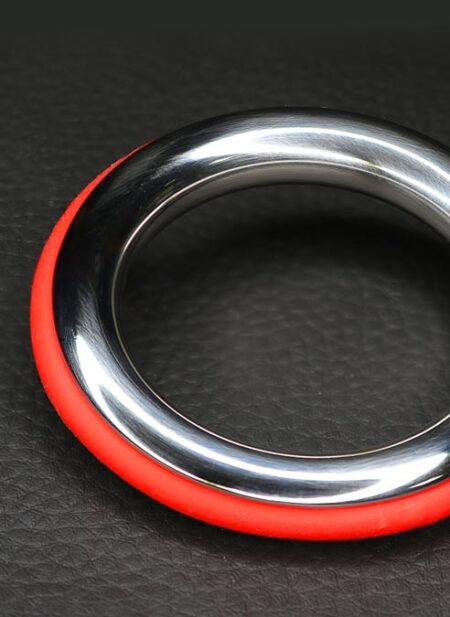 Dark Line Cazzo Steel Cockring Red 40 mm