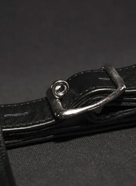 Mr. S Leather Butt Plug Harness Lockable Black Small / Medium