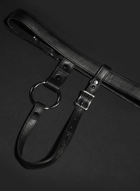 Mr. S Leather Butt Plug Harness Lockable Black Small / Medium