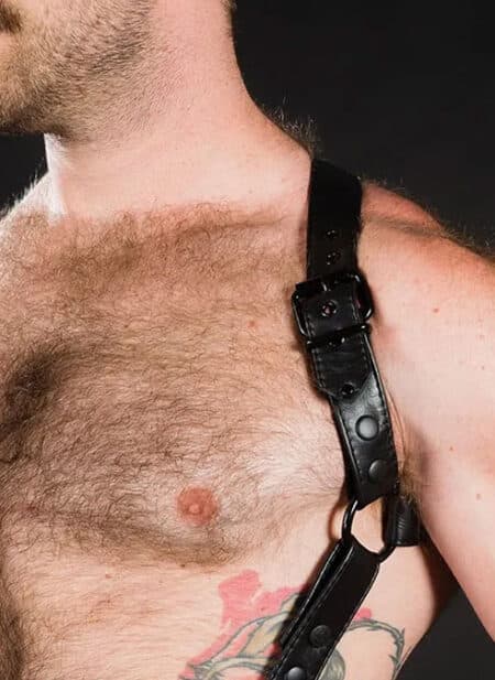 Mr. S Leather Hunter Harness 2.0 Black Extra long