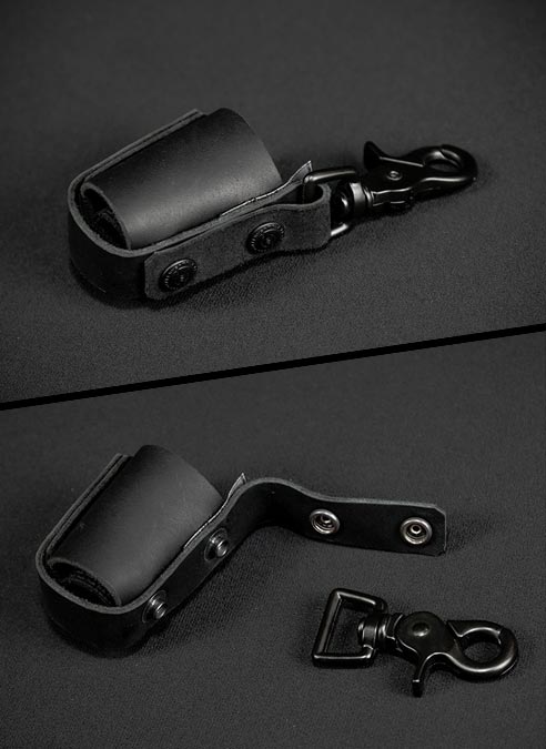 Mr. S Leather Poppers Bottle Holster Black