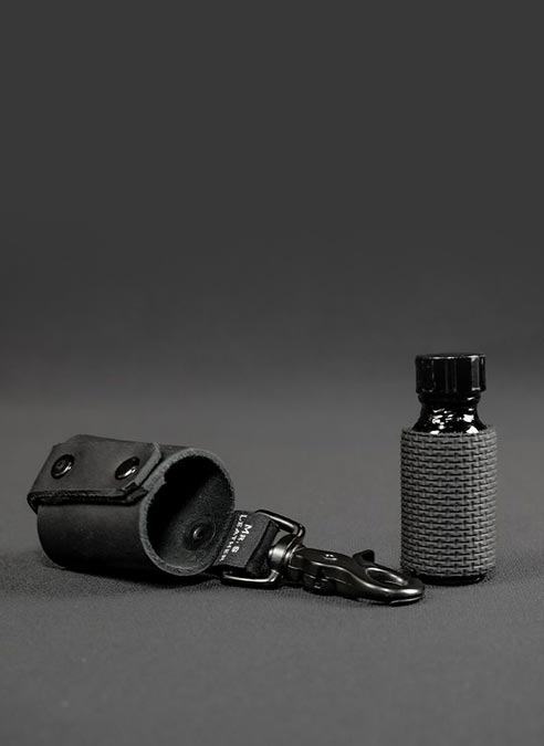 Mr. S Leather Poppers Bottle Holster Black