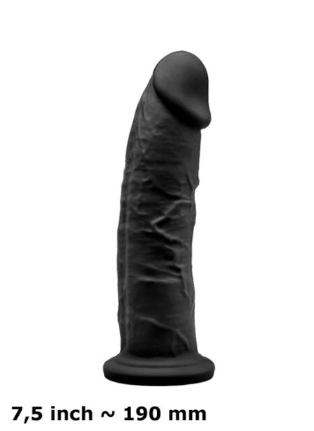 SILEXD Silicone Dildo Black 7,5 inch