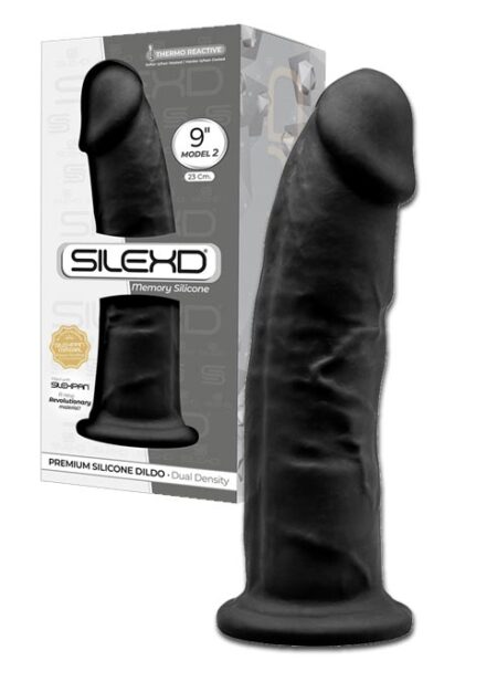 SILEXD Silicone Dildo Black 7,5 inch