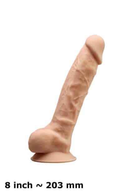 SILEXD Silicone Dildo with Balls Flesh 8 inch