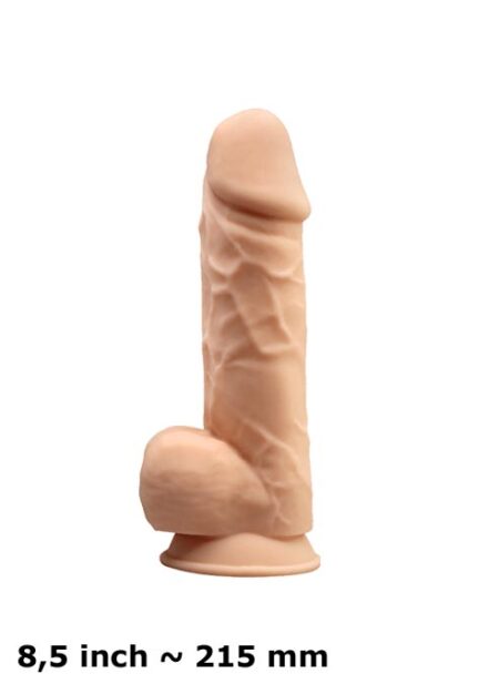 SILEXD Silicone Dildo with Balls Flesh 8 inch
