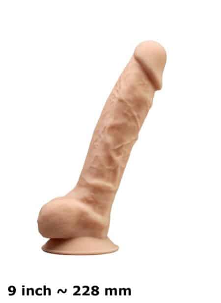SILEXD Silicone Dildo with Balls Flesh 8 inch