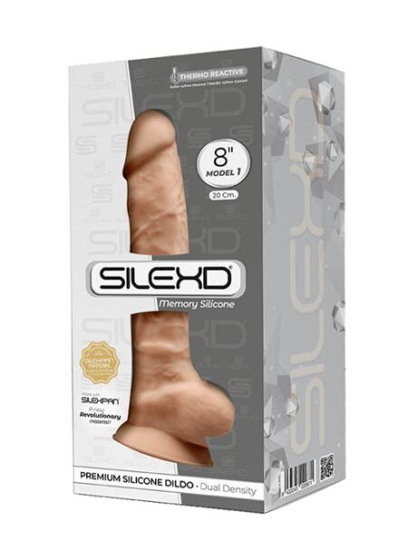 SILEXD Silicone Dildo with Balls Flesh 8 inch