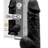 SILEXD Silicone Dildo with Balls Black 9,5 inch