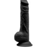 SILEXD Silicone Dildo with Balls Black 9,5 inch