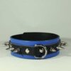 Leather Collar with Spikes Black
