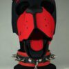 Leather Collar with Spikes Black