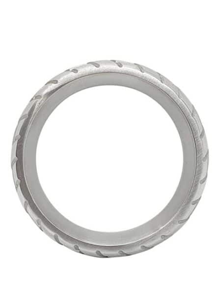 Black Label Tire Donut Cock Ring Stainless Steel 40 mm