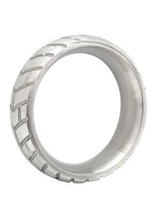 Black Label Tire Donut Cock Ring Stainless Steel 40 mm