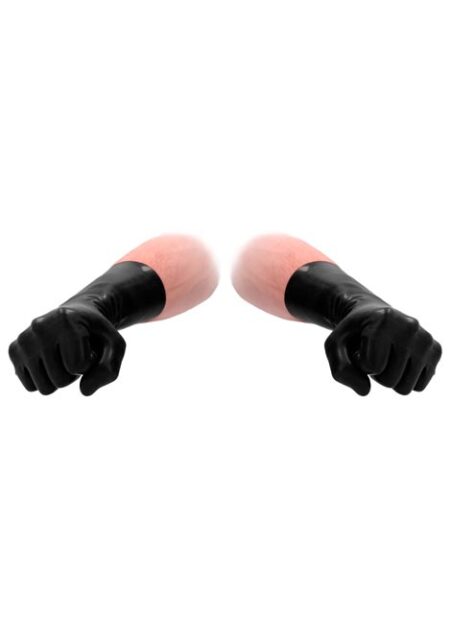 Fist It Short Latex Gloves Pair Black