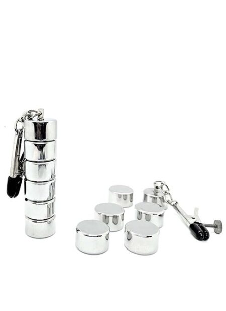 Black Label Nipple Clamps with 6 Stackable Magnetic Weights
