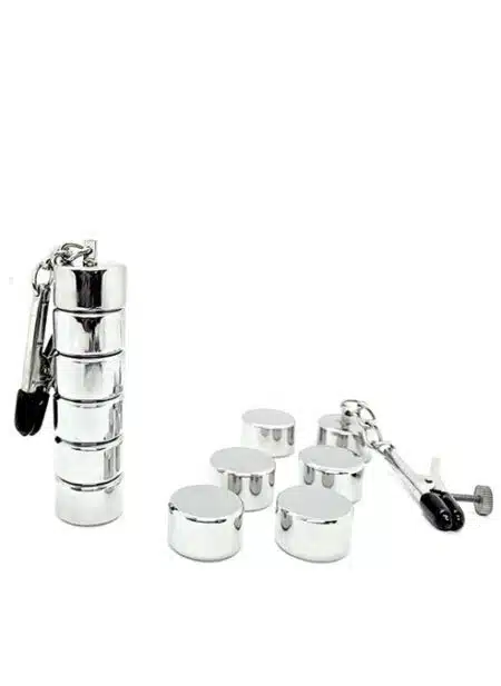 Black Label Nipple Clamps with 6 Stackable Magnetic Weights