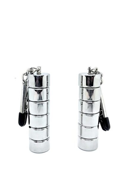 Black Label Nipple Clamps with 6 Stackable Magnetic Weights