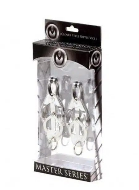 Master Series Ringed Monarch Clover Style Nipple Vice Chrome