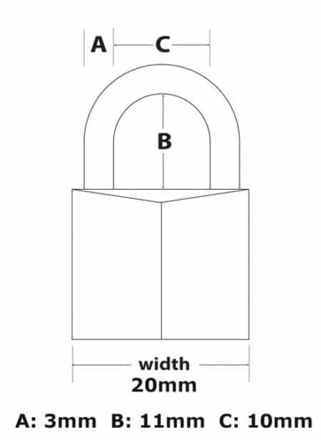 MasterLock 20 mm Solid Aluminium Padlock 2-pack