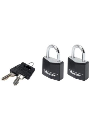 MasterLock 30 mm Black Cover Solid Aluminum Padlock 2-pack