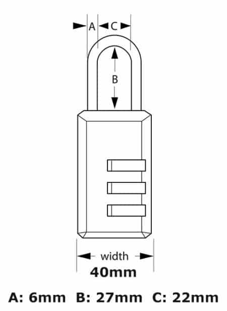 MasterLock 40 mm Combination Padlock Black