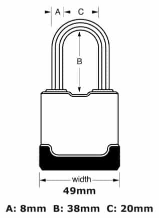 MasterLock 49 mm Excell Covered Steel Padlock