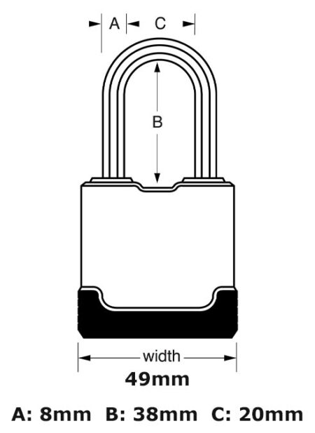 MasterLock 49 mm Excell Covered Steel Padlock