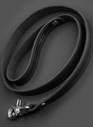 Mr. S Leather All Leather Leash Black