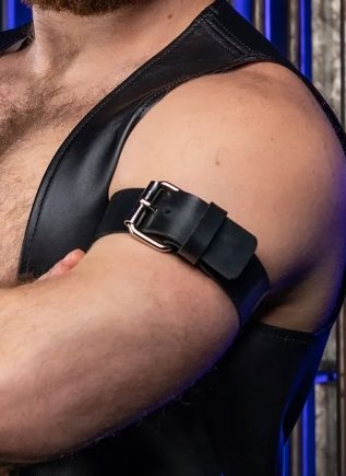 Mr. S Leather Buckle Bicep Strap Small