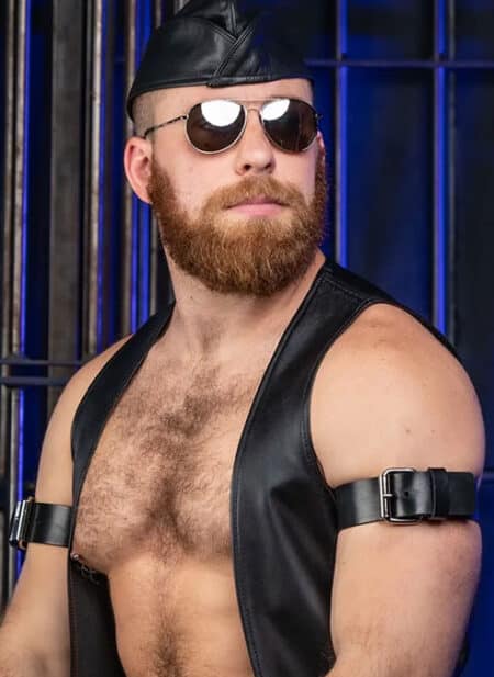 Mr. S Leather Buckle Bicep Strap Small