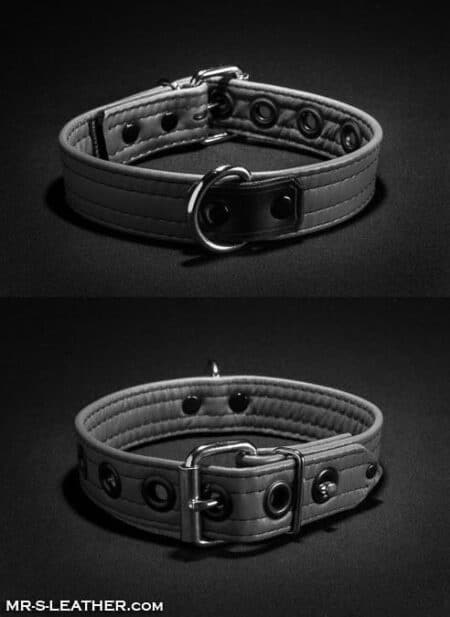 Mr. S Leather Puppy Collar Black